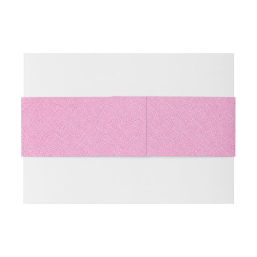 Minimalistisch roze linnen textuur zwart script uitnodigingen wikkel (Achterkant Voorbeeld)