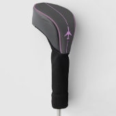 Minimalistisch Roze Luchtvaart Golfhoofd Hoesje Golfheadcover (Schuin)