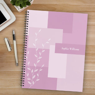 Minimalistisch Roze Mauve Botanisch Dagboek Notiti Notitieboek