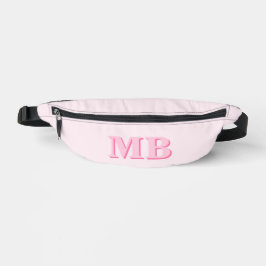 Minimalistisch Roze Modern Initiaal Monogram Heuptasje