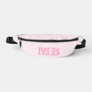 Minimalistisch Roze Modern Initiaal Monogram Heuptasje