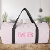 Minimalistisch Roze Modern Initiaal Monogram Plunjezak