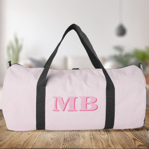 Minimalistisch Roze Modern Initiaal Monogram Plunjezak