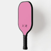 Minimalistisch roze modern monogram pickleball paddle (Links)