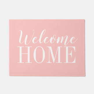 Minimalistisch roze modern trendy script doormat deurmat