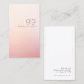 Minimalistisch roze ombre Beauty Salon Visitekaartje (Voorkant / Achterkant)