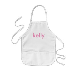 Minimalistisch roze op maat kinder schort