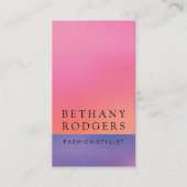 Minimalistisch roze Oranje Paars mengsel Visitekaartje (Voorkant)