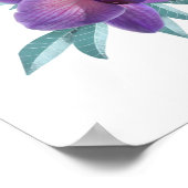 Minimalistisch roze orchidee bloemenmuur kunst Pos Poster (Hoek)