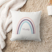 Minimalistisch Roze Paarse Blauwe Boho Regenboog Kussen (Deken)