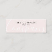 Minimalistisch roze pasteitekoton mini-Visitekaart Mini Visitekaartje (Voorkant)