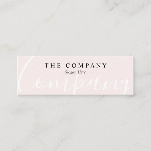 Minimalistisch roze pasteitekoton mini-Visitekaart Mini Visitekaartje (Voorkant)