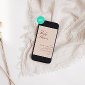 Minimalistisch Roze Pastel Baby shower Kaart