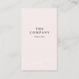 Minimalistisch roze pastel (standaard) verticaal V Visitekaartje