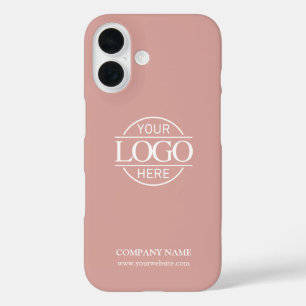 Minimalistisch Roze Promotie Bedrijfslogo iPhone 16 Hoesje