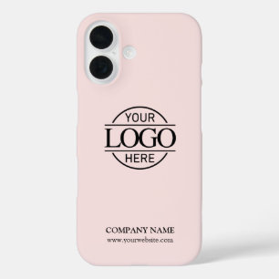Minimalistisch Roze Promotie Bedrijfslogo iPhone 16 Hoesje