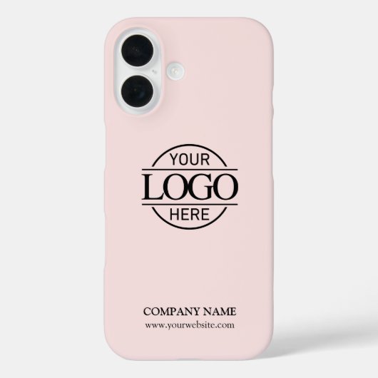 Minimalistisch Roze Promotie Bedrijfslogo Case-Mate iPhone Case (Achterkant)