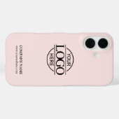 Minimalistisch Roze Promotie Bedrijfslogo Case-Mate iPhone Case (Achterkant (horizontaal))