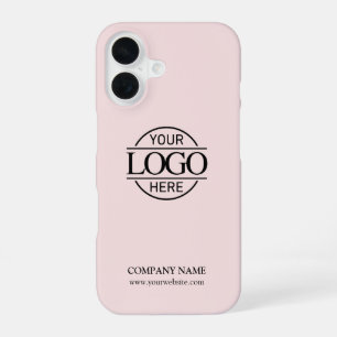 Minimalistisch Roze Promotie Bedrijfslogo iPhone 16 Hoesje