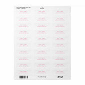 Minimalistisch roze retouradres label (Full Sheet)