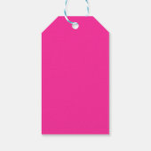 Minimalistisch roze retro vrolijk kerstfeest cadeaulabel (Achterkant)
