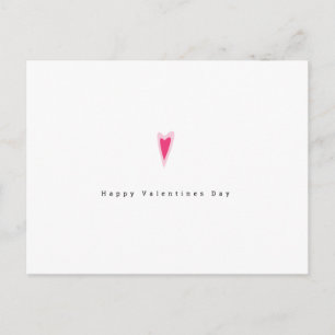 Minimalistisch roze rode ditsy Valentijn hart Briefkaart