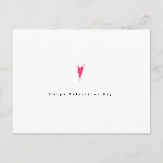 Minimalistisch roze rode ditsy Valentijn hart Briefkaart (Voorkant)