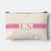 Minimalistisch roze rode streep Initiaal monogram Etui (Voorkant)