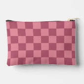 Minimalistisch roze schaakbordpatroon etui (Achterkant)