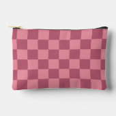 Minimalistisch roze schaakbordpatroon etui (Voorkant)