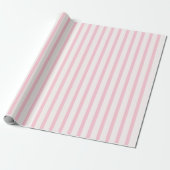 Minimalistisch roze strepen inpakpapier (Uitgerold)