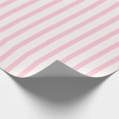 Minimalistisch roze strepen inpakpapier (Hoek)
