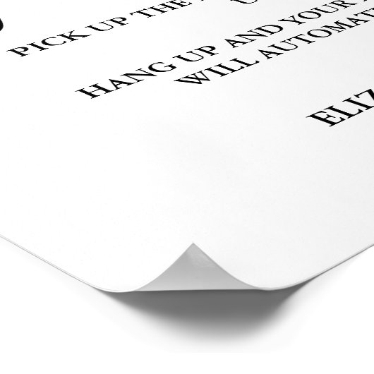 Minimalistisch roze strik bruiloft audio gastenboe poster (Hoek)