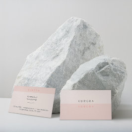 Minimalistisch roze tweekleurig Visitekaartje