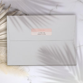 Minimalistisch roze tweekleurig Visitekaartje Etiket