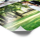 Minimalistisch roze vierkant raster goudmonogram h foto afdruk (Hoek)