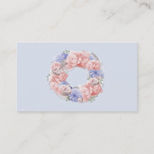 Minimalistisch roze Visitekaartje (Achterkant)