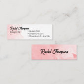 Minimalistisch roze Visitekaartje Contactkaartje (Voorkant / Achterkant)