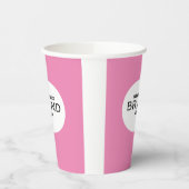 Minimalistisch roze voor zakelijke Logo Papieren Bekers (Links)