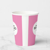 Minimalistisch roze voor zakelijke Logo Papieren Bekers (Rechts)
