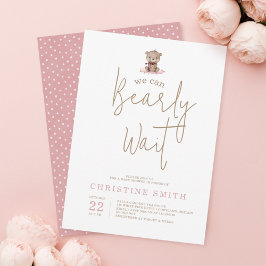 Minimalistisch roze Waterverf Baby shower van Tedd Kaart