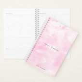 Minimalistisch roze Waterverf monogram Planner (Display)