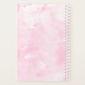 Minimalistisch roze Waterverf monogram Planner (Achterkant)
