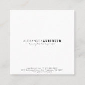 Minimalistisch Roze Witte Grens Vierkant Visitekaa Vierkante Visitekaartje (Achterkant)