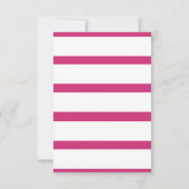 Minimalistisch Roze Witte Manuscript Striped Vrijg Kaart (Achterkant)