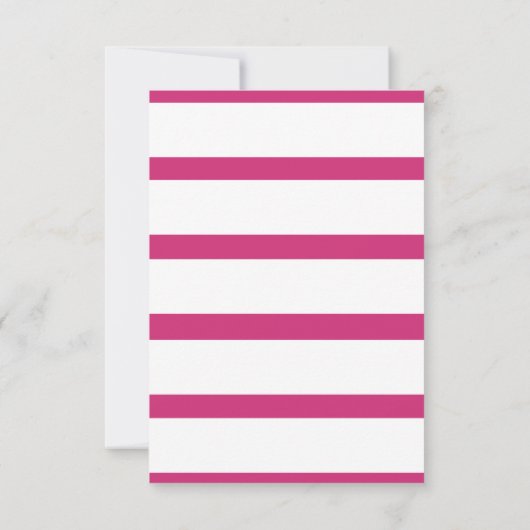 Minimalistisch Roze Witte Manuscript Striped Vrijg Kaart (Achterkant)