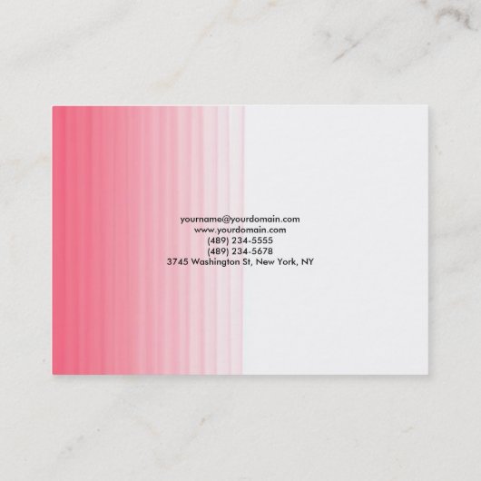 Minimalistisch roze witte monogram Trendy Modern Visitekaartje (Achterkant)