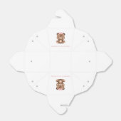 Minimalistisch Roze Woodland Beer Verjaardagsgunst Bedankdoosjes (Uitgevouwen)