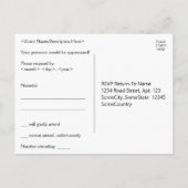 Minimalistisch RSVP-Briefkaart Briefkaart (Achterkant)