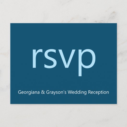 Minimalistisch RSVP-Briefkaart Briefkaart (Voorkant)